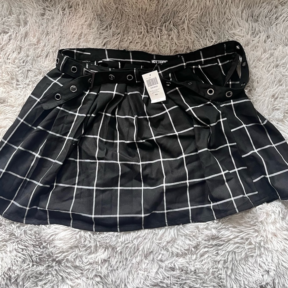 Black grid skirt